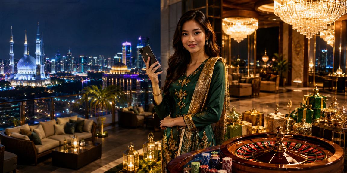 Pengguna Selangor Malaysia bermain roulette Hari Raya melalui aplikasi mudah alih 1121
